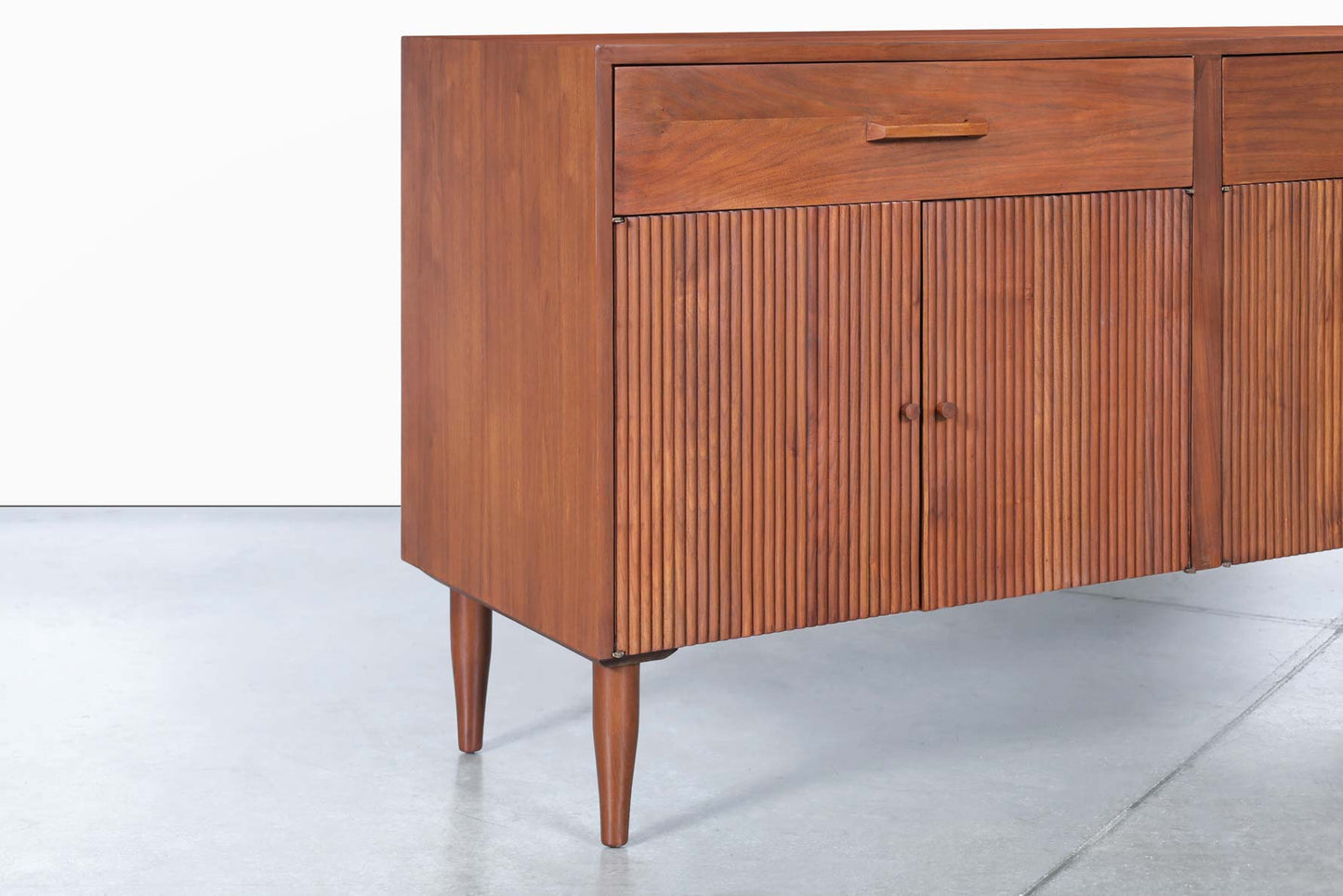 Mid-Century Modern Walnut Credenza by Ramseur Furniture