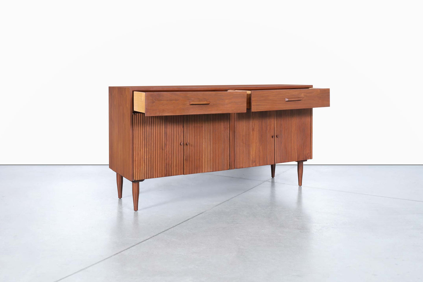Mid-Century Modern Walnut Credenza by Ramseur Furniture