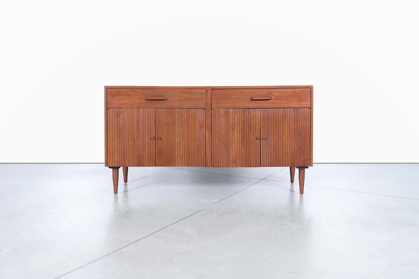 Mid-Century Modern Walnut Credenza by Ramseur Furniture