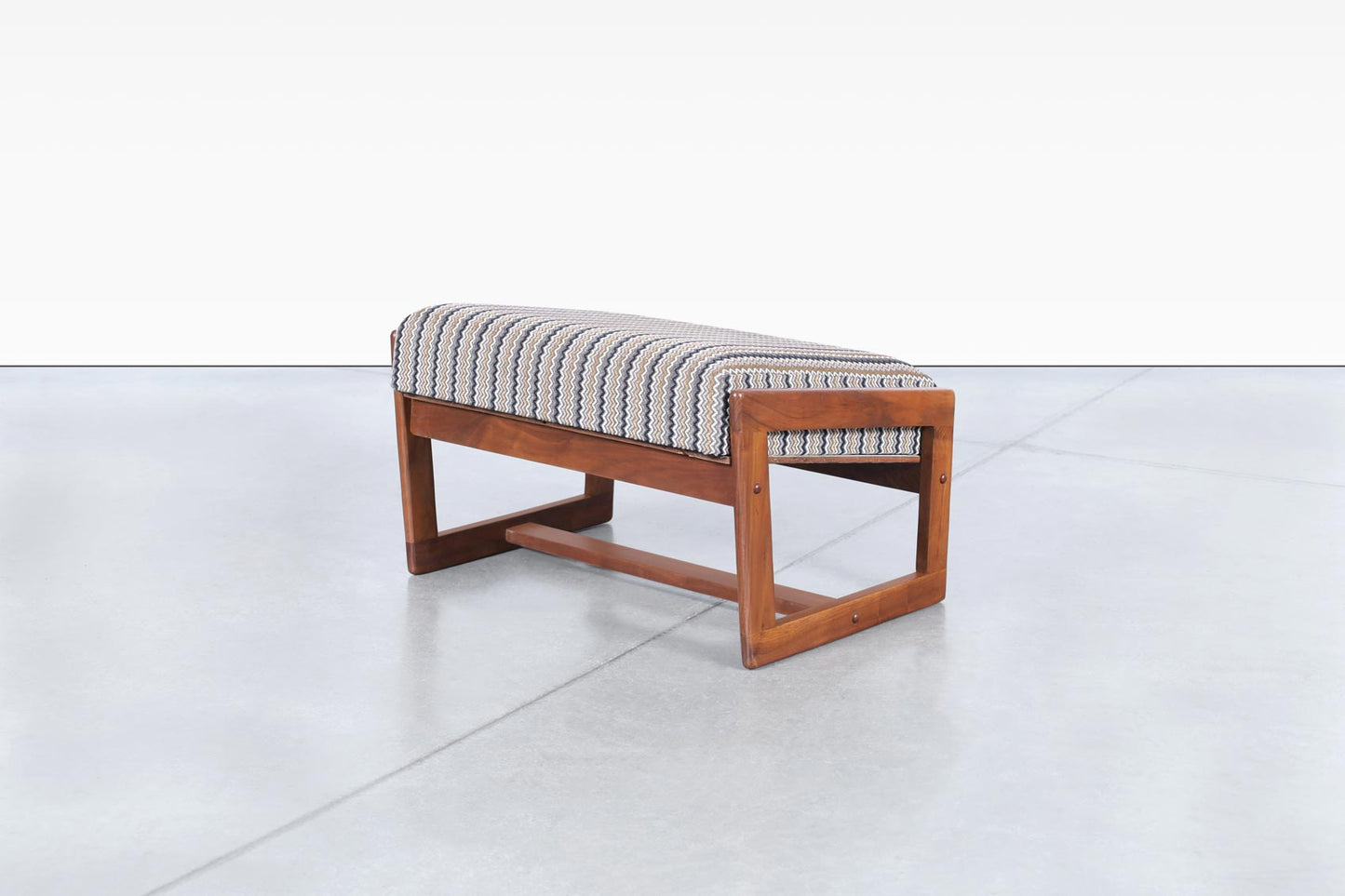 Mid-Century Modern Walnut Lounge Chair and Ottoman