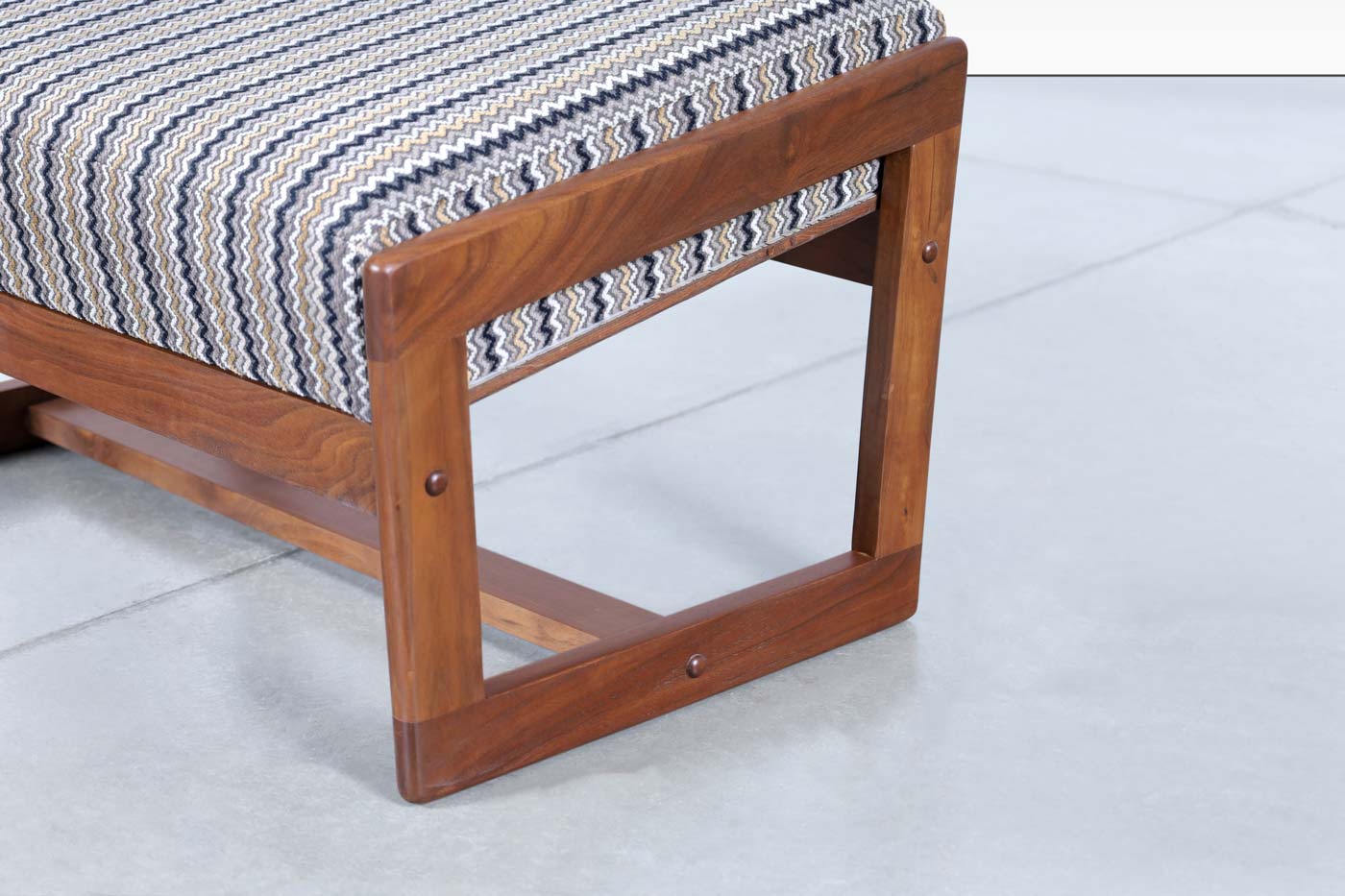 Mid-Century Modern Walnut Lounge Chair and Ottoman