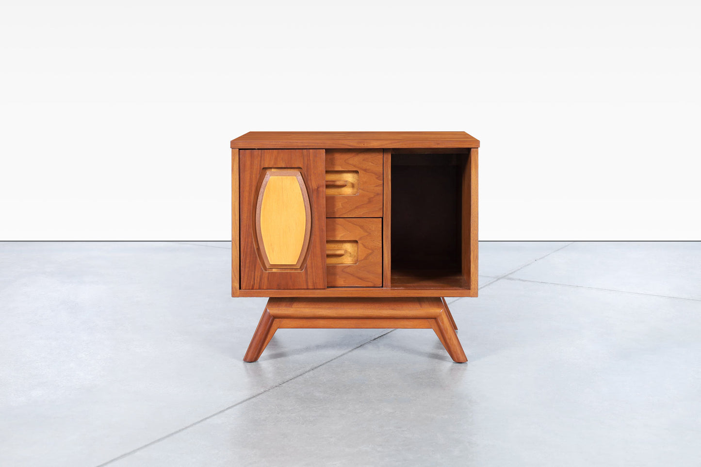 Mid-Century Modern Walnut Nightstands by Young Mfg.