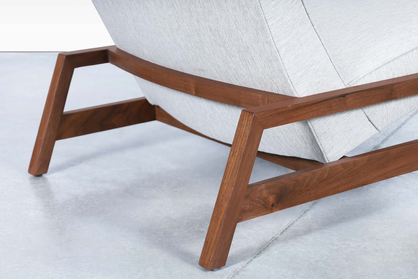 Mid-Century Walnut Lounge Chair and Ottoman Styled After Tobia Scarpa