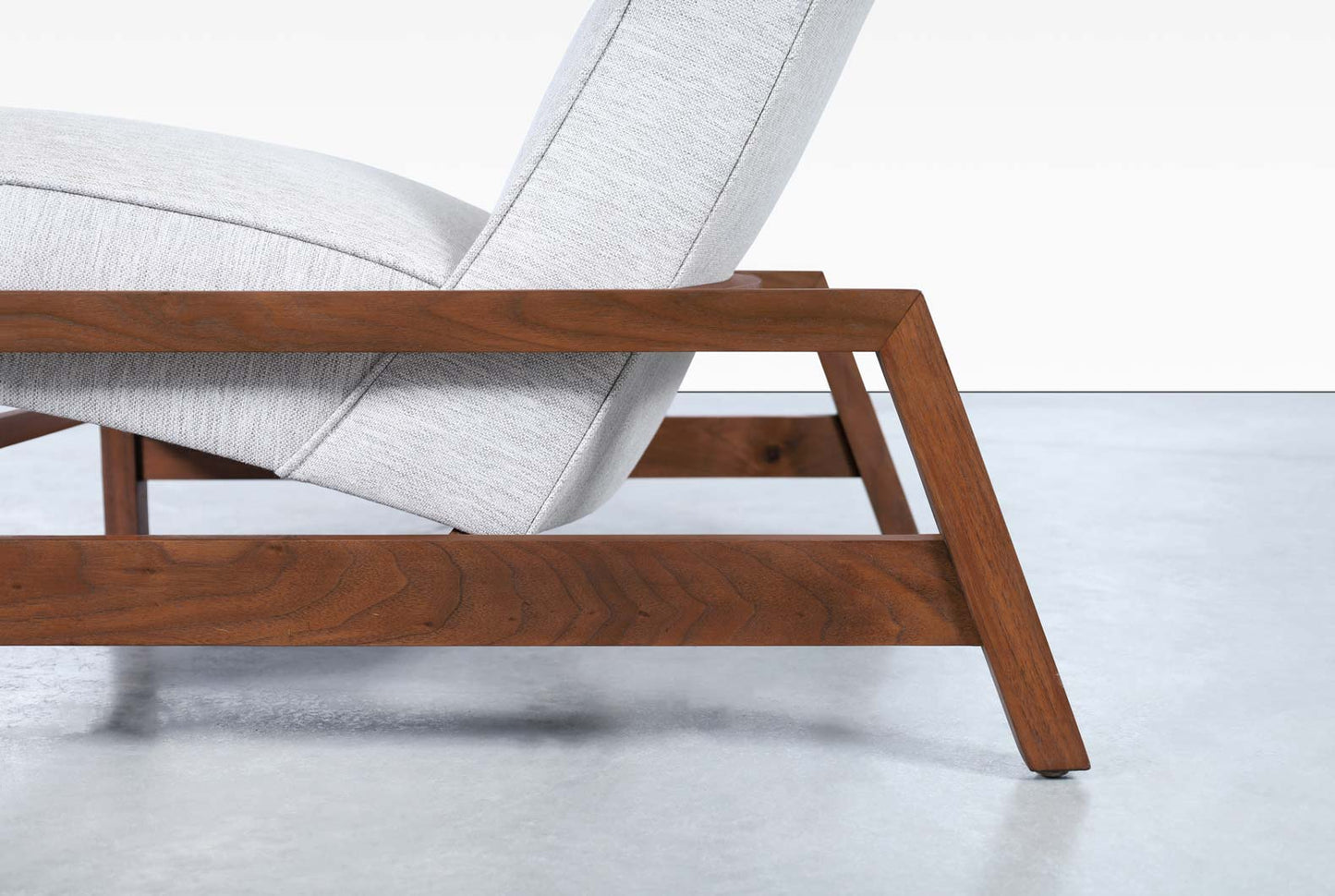 Mid-Century Walnut Lounge Chair and Ottoman Styled After Tobia Scarpa