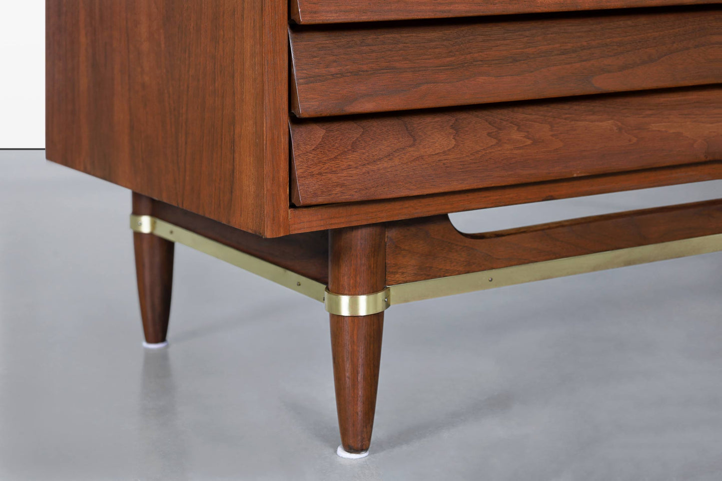 Mid-Century Walnut and Lacquer Credenza by American of Martinsville