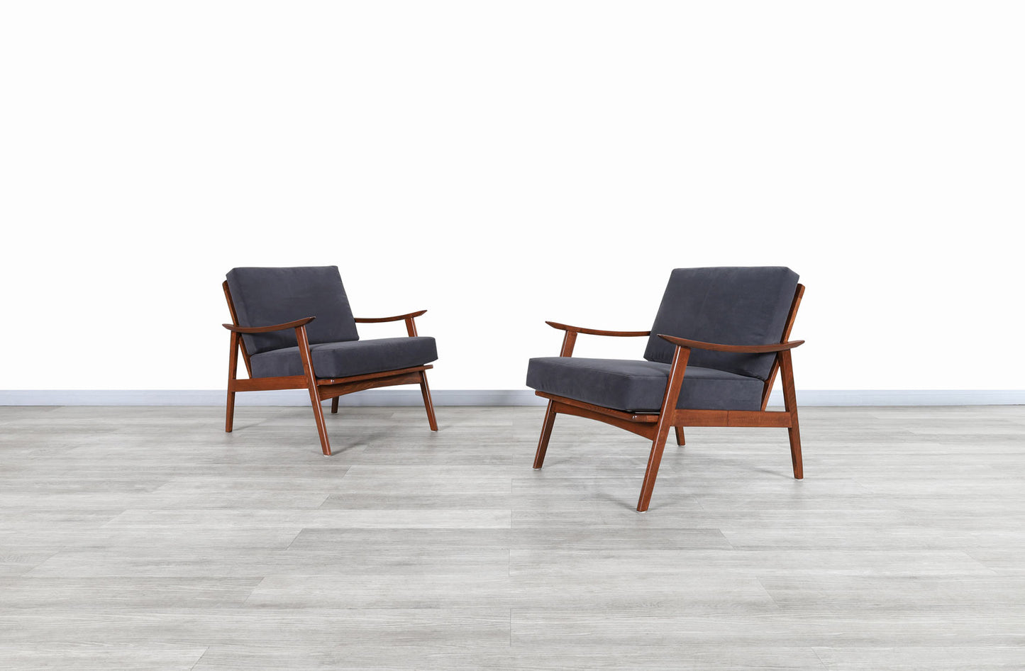 Mid-Century Modern Walnut Lounge Chairs