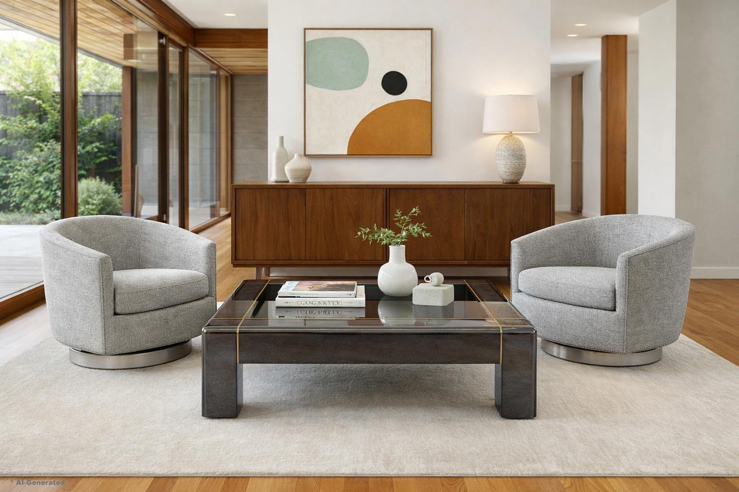 Monumental Gunmetal Coffee Table by Karl Springer