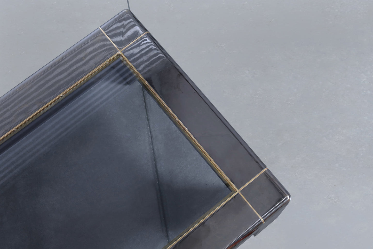 Monumental Gunmetal Coffee Table by Karl Springer
