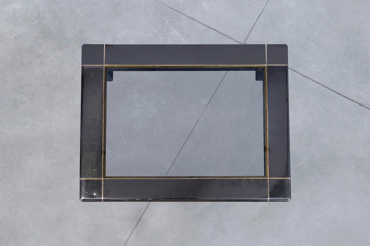 Monumental Gunmetal Coffee Table by Karl Springer
