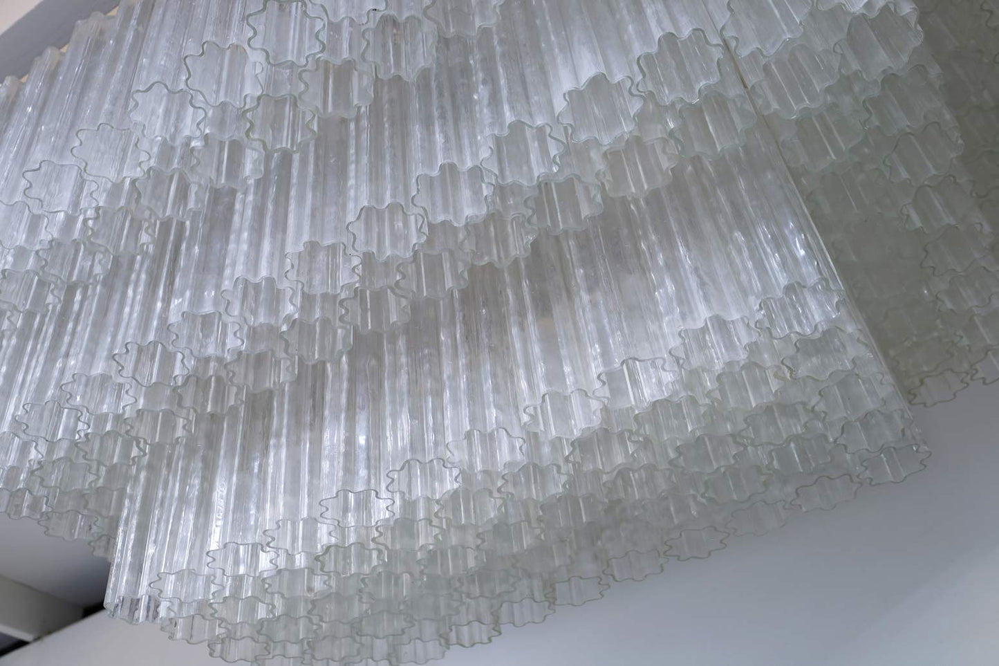 Monumental Italian Murano Glass "Tronchi" Chandelier by Venini