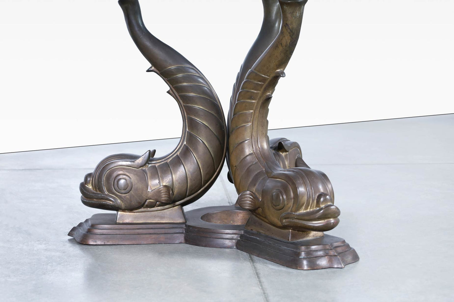 Monumental Bronze Koi Fish Dining Table