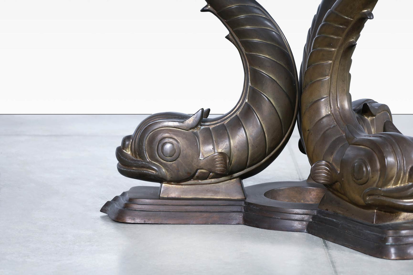 Monumental Bronze Koi Fish Dining Table