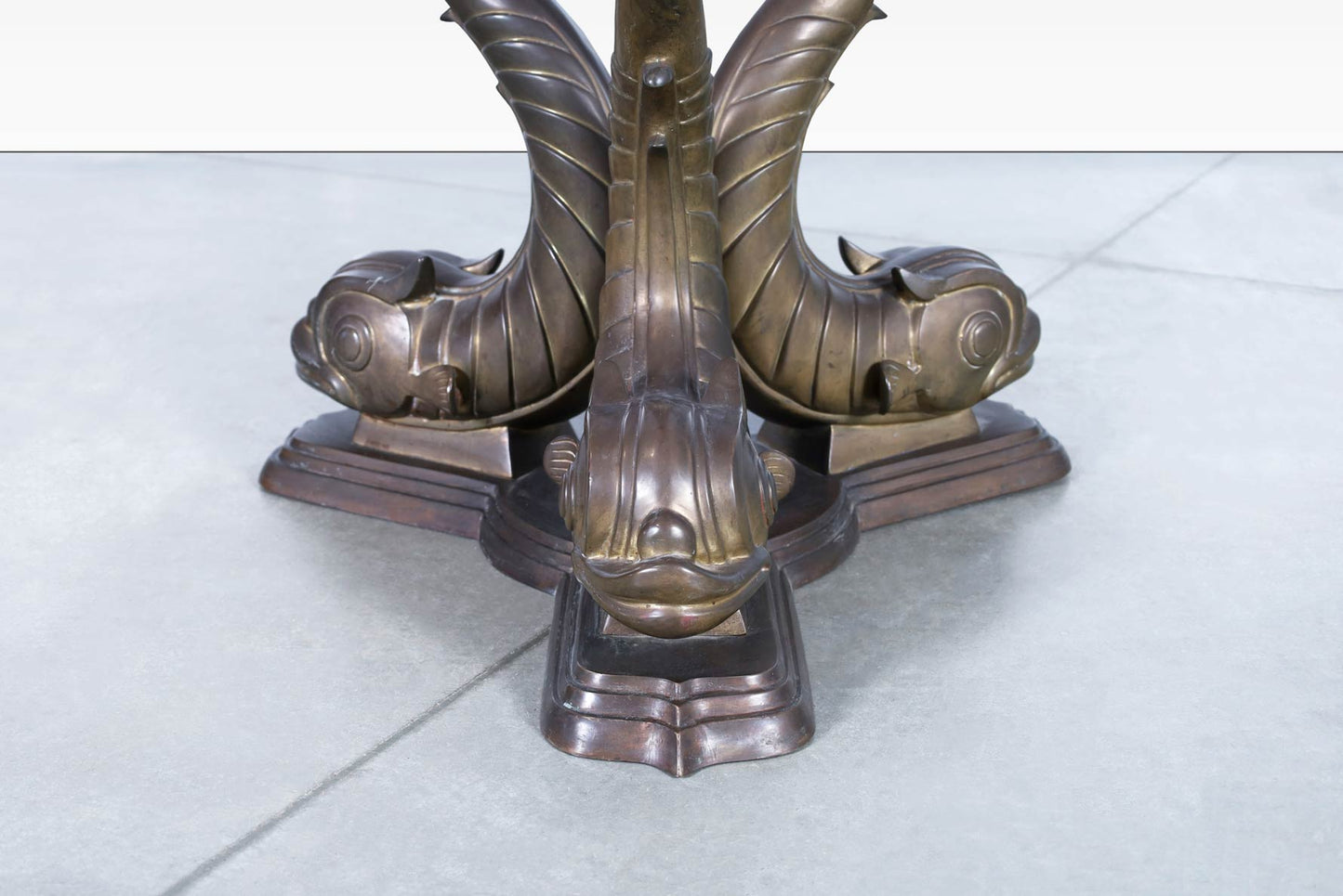 Monumental Bronze Koi Fish Dining Table