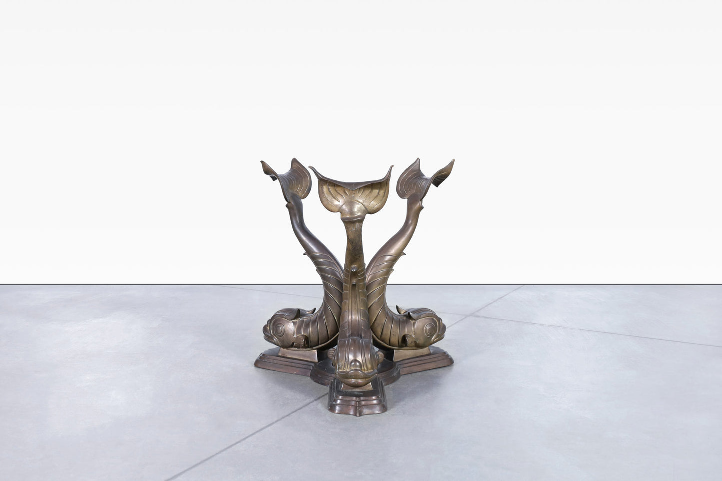 Monumental Bronze Koi Fish Dining Table