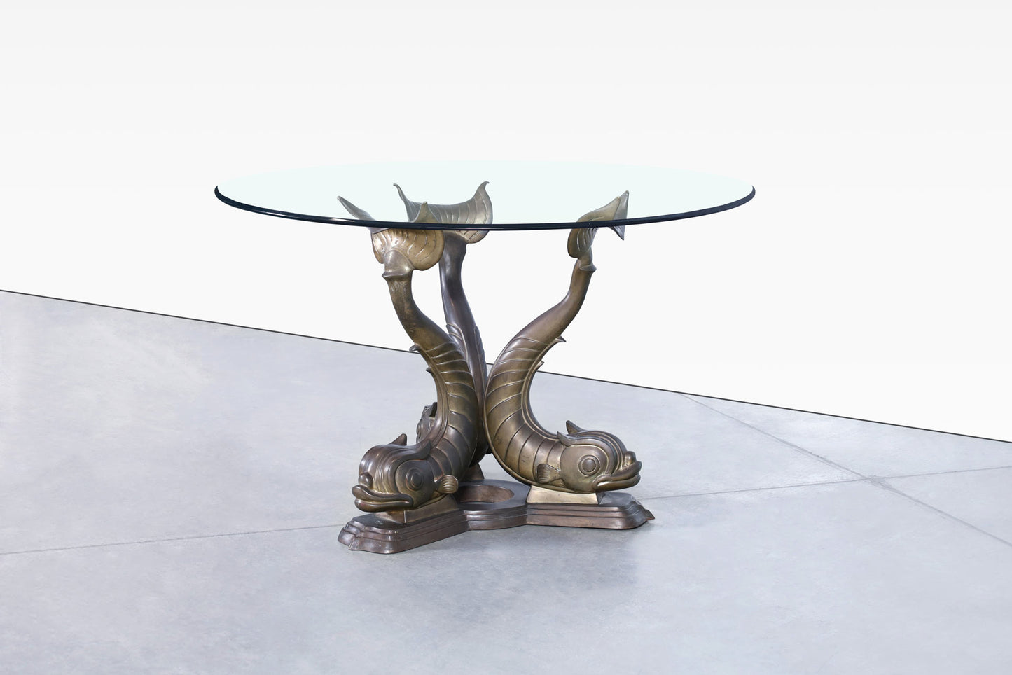 Monumental Bronze Koi Fish Dining Table