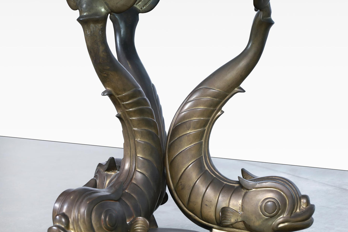 Monumental Bronze Koi Fish Dining Table