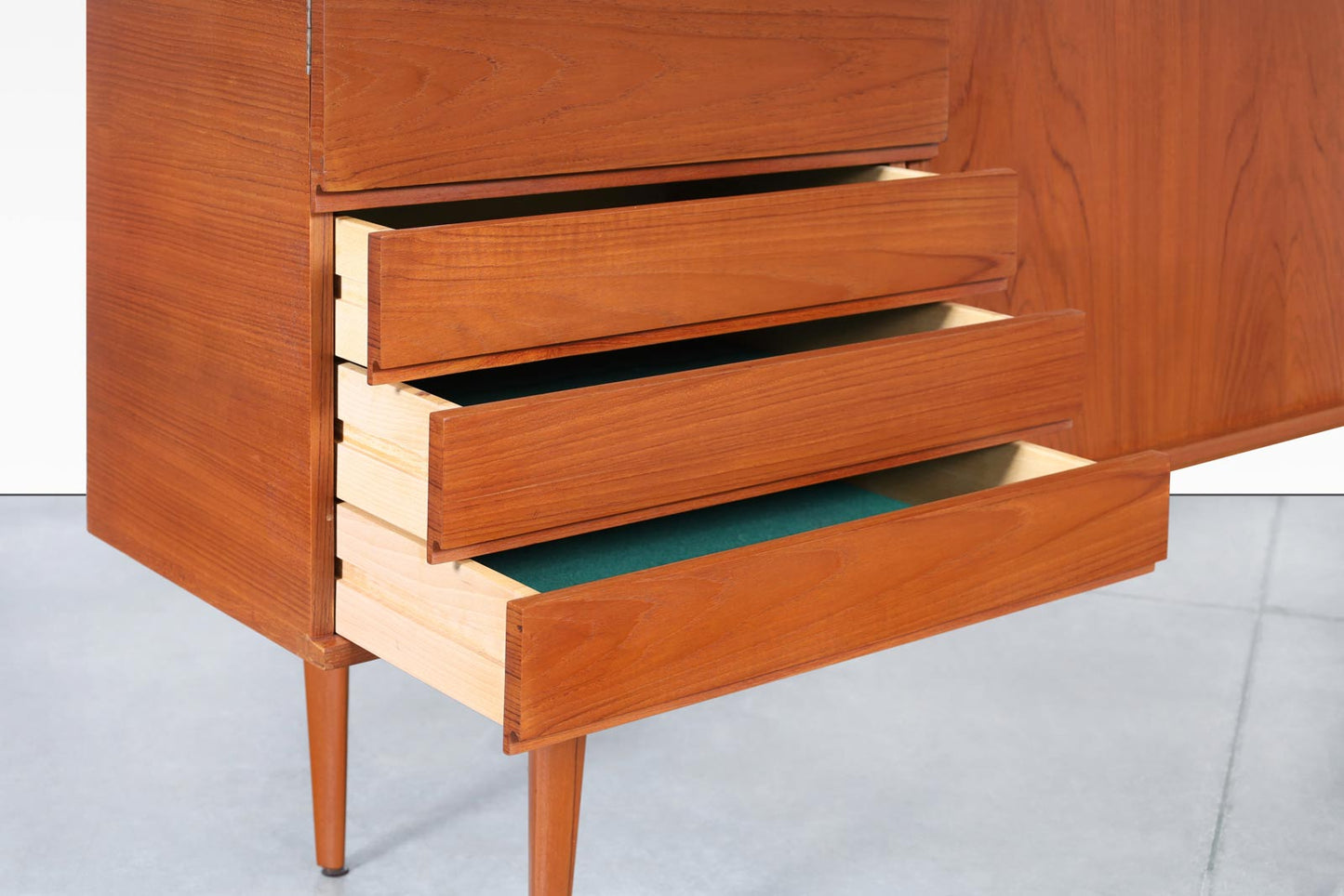 Monumental Teak Tambour Door Sideboard by H.W. Klein for Bramin