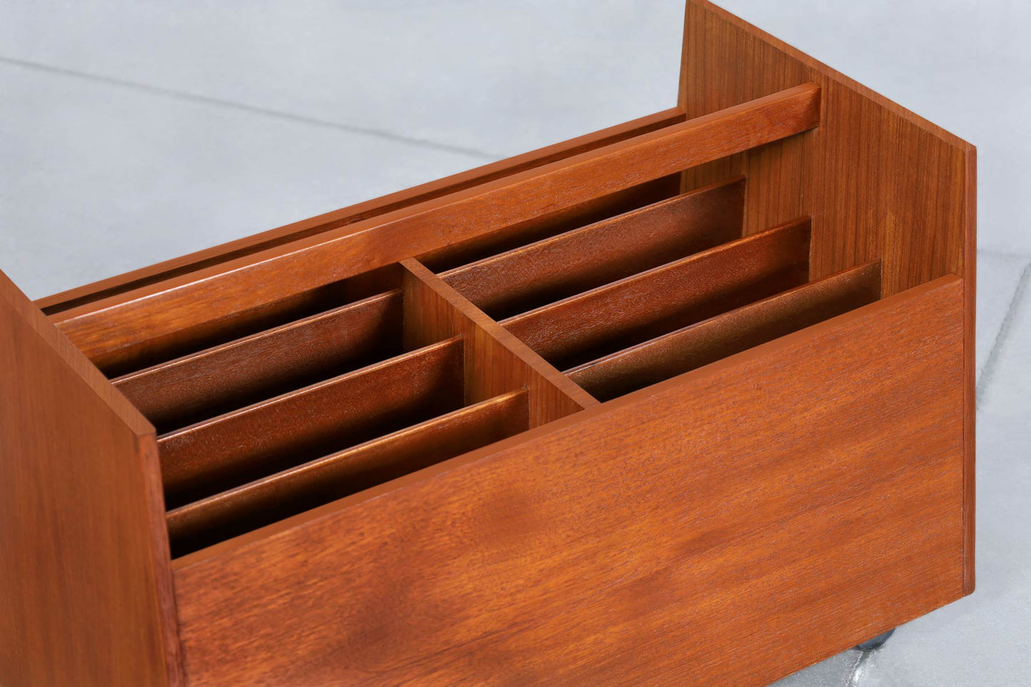 Norwegian Modern Teak Record or Magazine Cart by Rolf Hesland