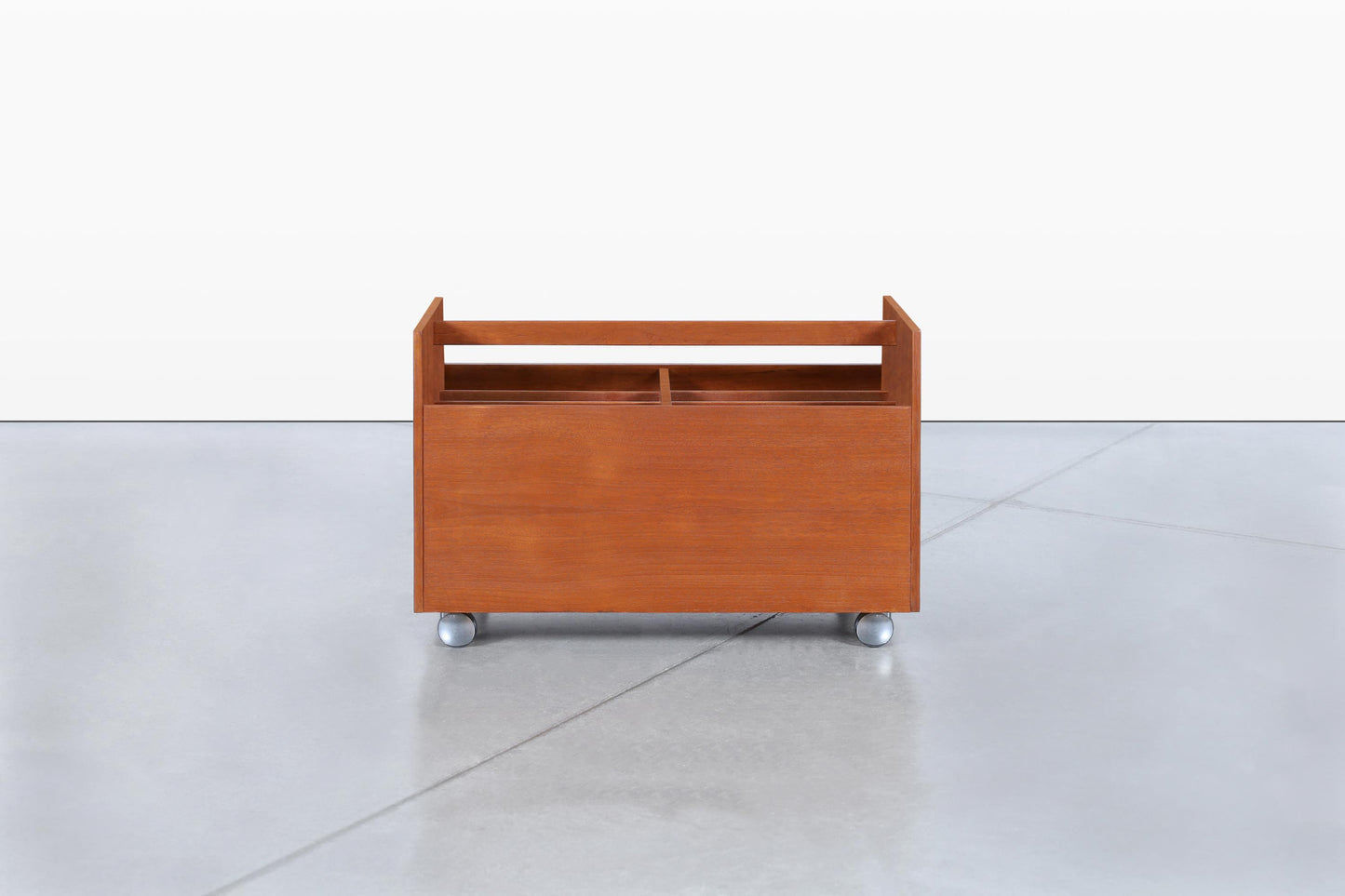 Norwegian Modern Teak Record or Magazine Cart by Rolf Hesland