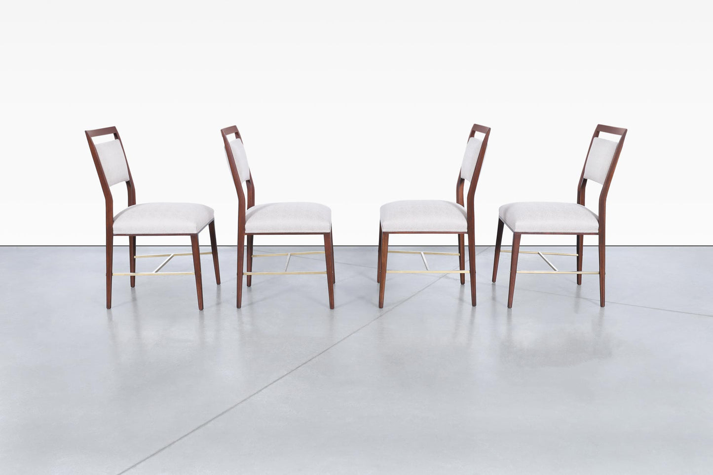 Paul McCobb "Irwin Collection" Dining Chairs with Brass Accents