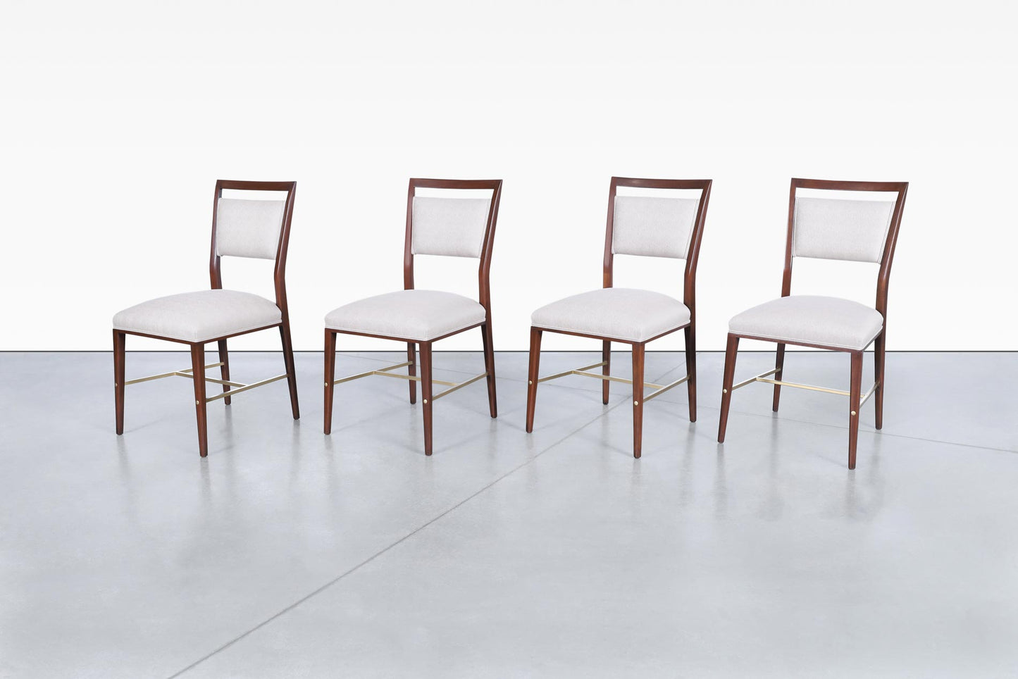 Paul McCobb "Irwin Collection" Dining Chairs with Brass Accents