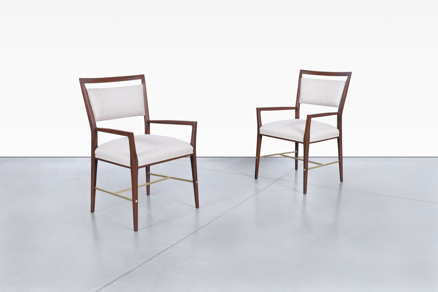 Paul McCobb "Irwin Collection" Dining Chairs with Brass Accents