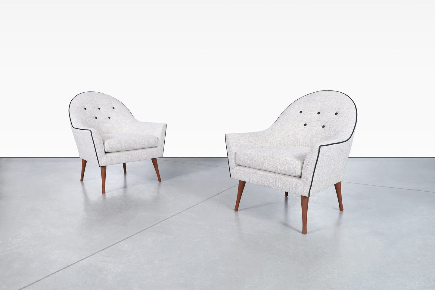 Rare Walnut Lounge Chairs by Paul McCobb for Widdicomb