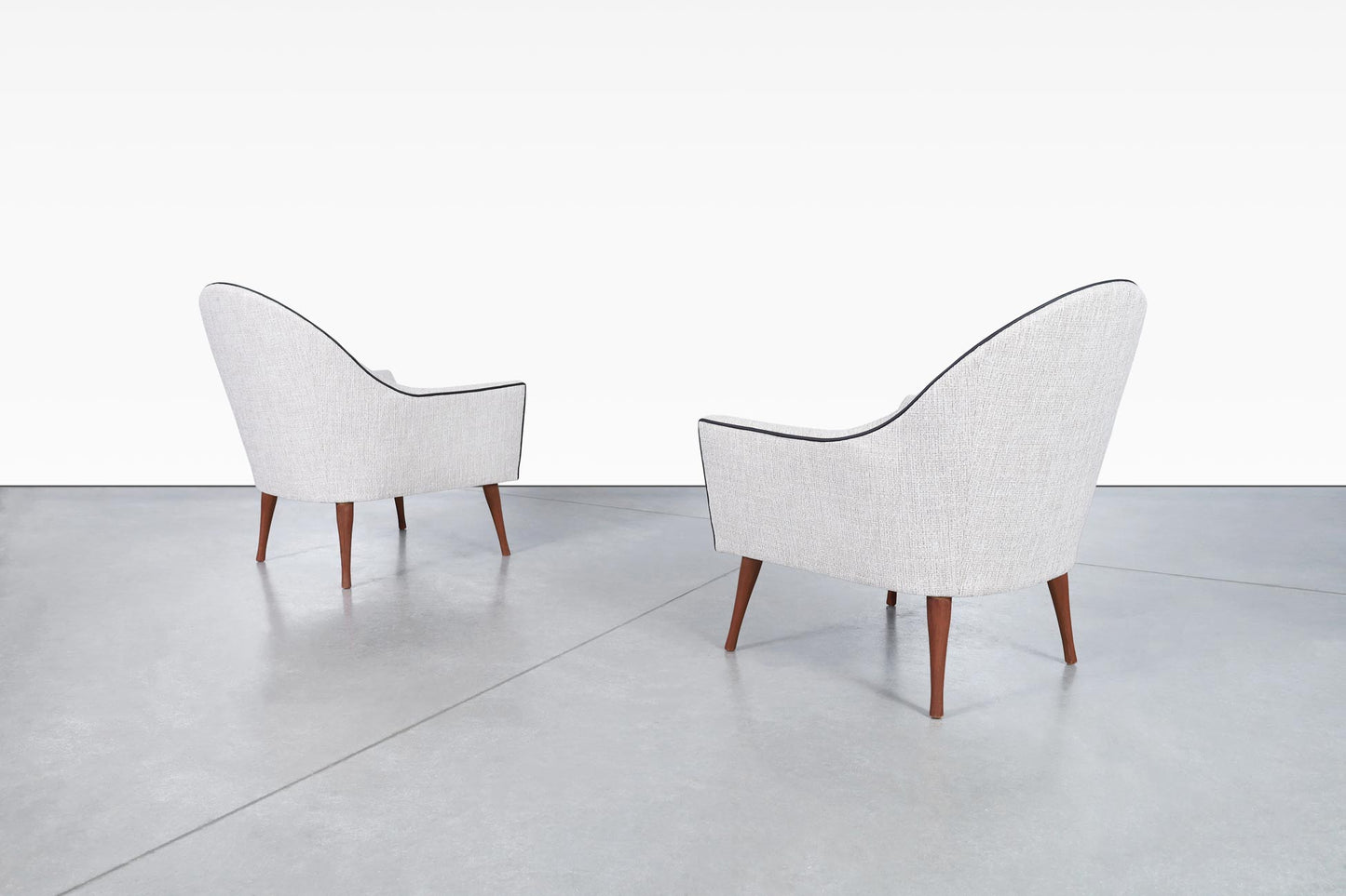 Rare Walnut Lounge Chairs by Paul McCobb for Widdicomb