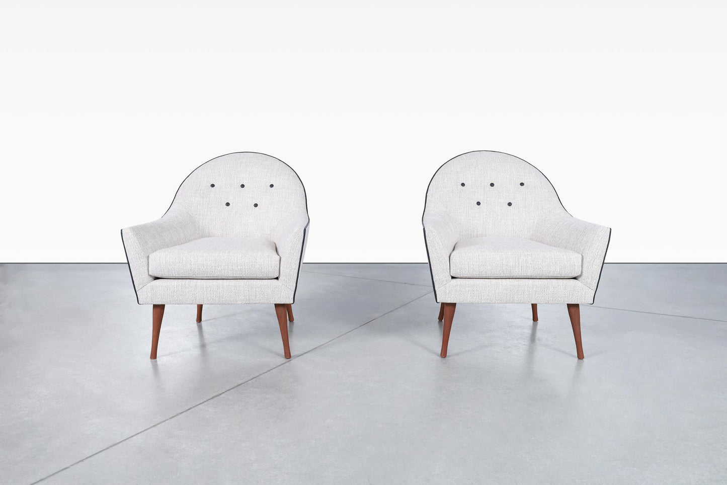 Rare Walnut Lounge Chairs by Paul McCobb for Widdicomb