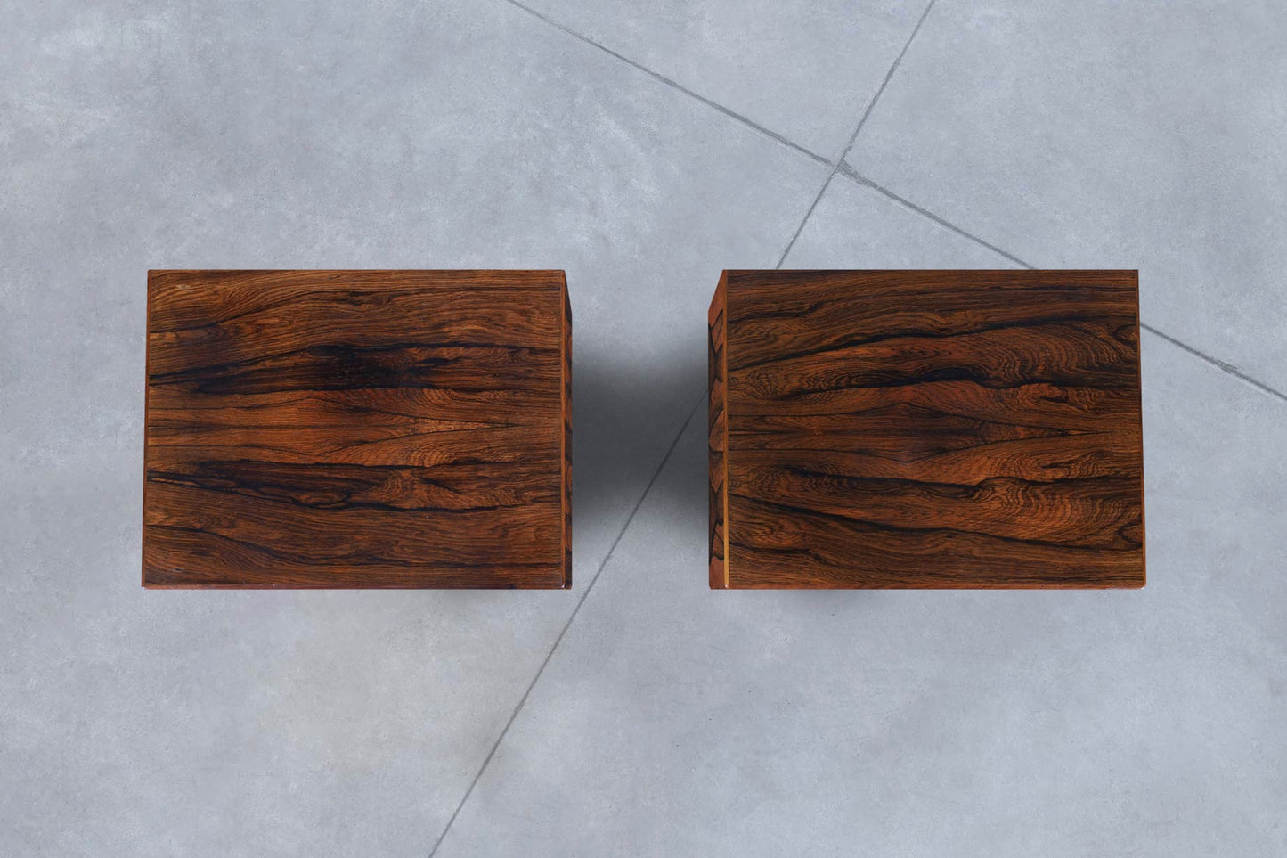 Scandinavian Modern Brazilian Rosewood Nightstands by Westnofa