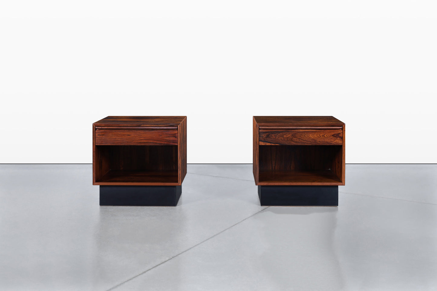 Scandinavian Modern Brazilian Rosewood Nightstands by Westnofa