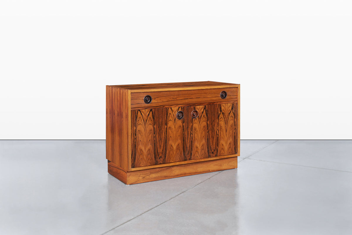 Scandinavian Modern Brazilian Rosewood Small Credenza