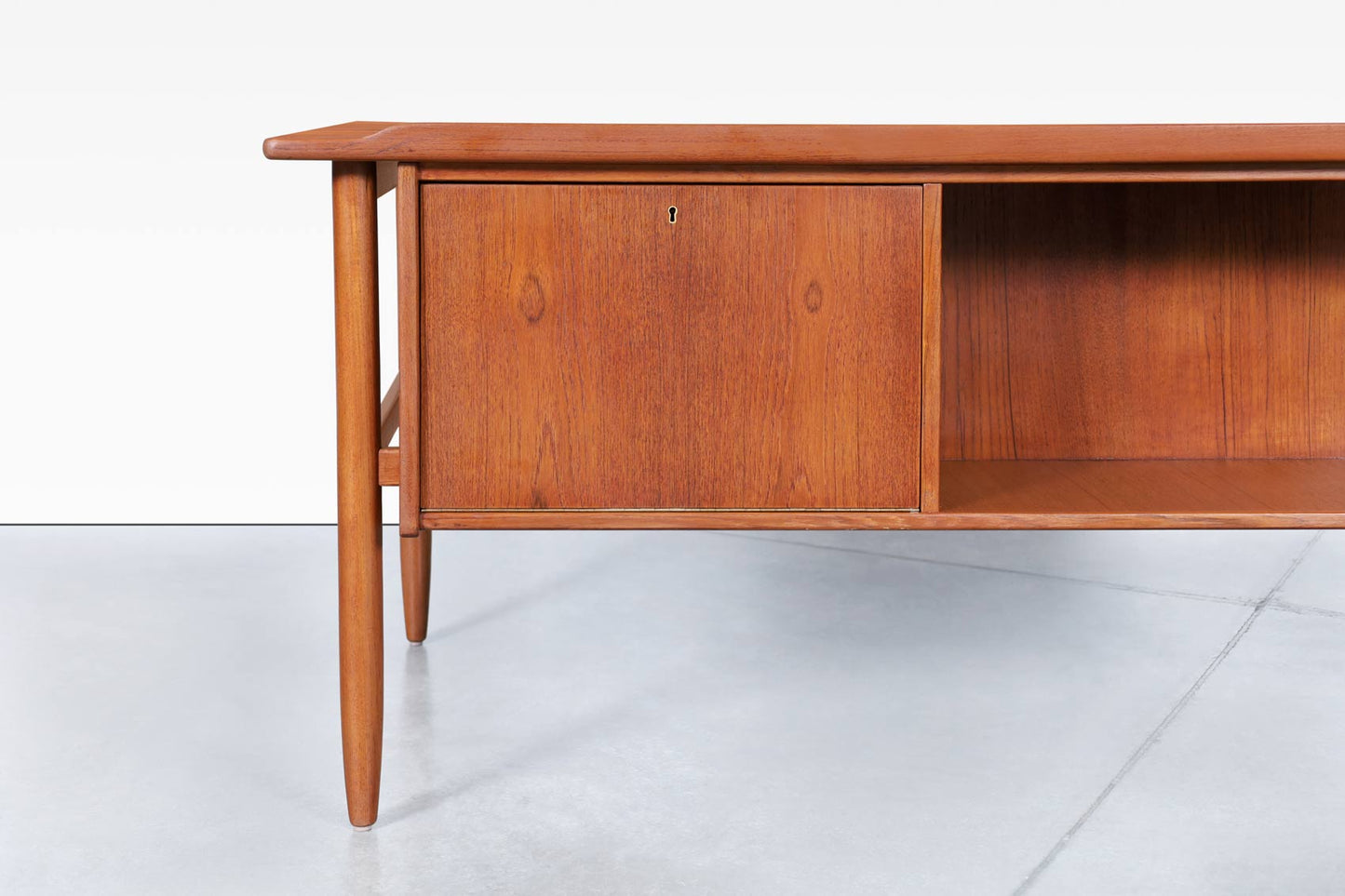 Scandinavian Modern Teak Desk by Goran Strand for Lelangs Møbelfabrik