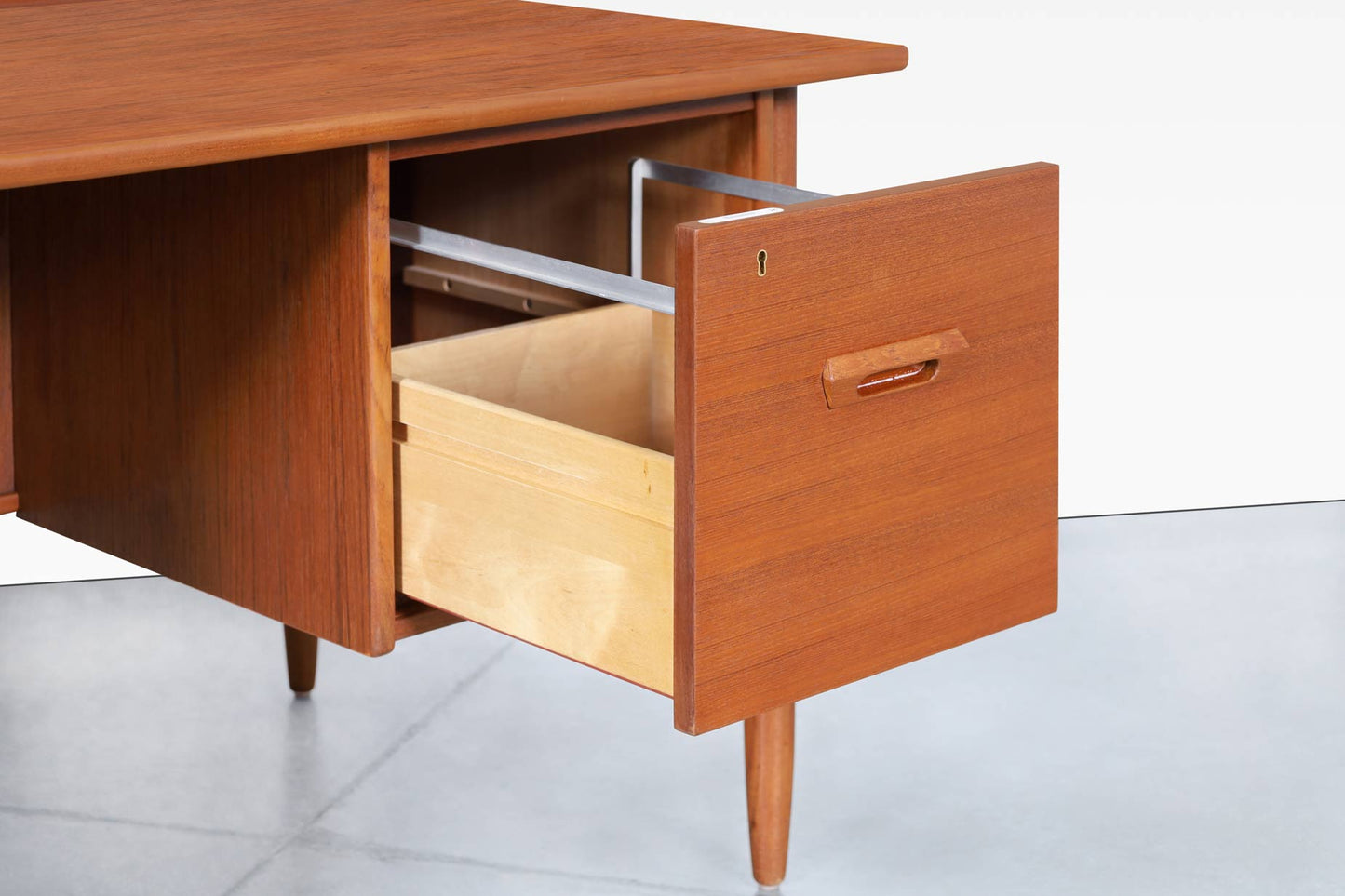 Scandinavian Modern Teak Desk by Goran Strand for Lelangs Møbelfabrik