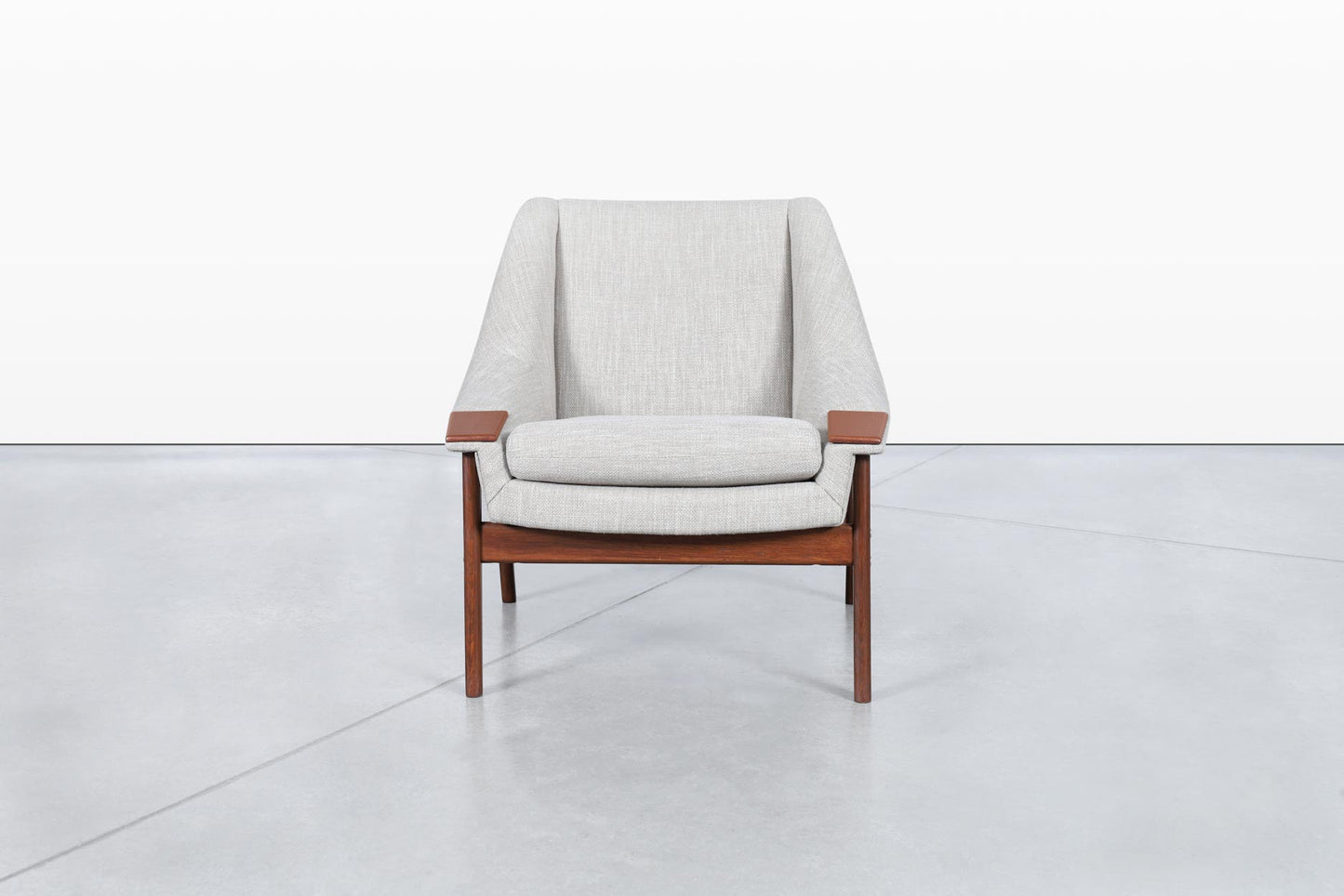 Swedish Walnut Armchair Attributed to Folke Ohlsson