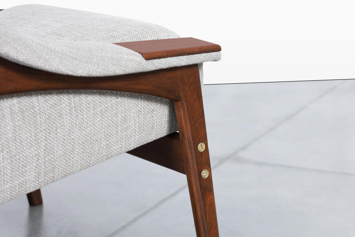 Swedish Walnut Armchair Attributed to Folke Ohlsson