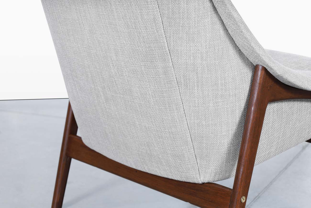 Swedish Walnut Armchair Attributed to Folke Ohlsson