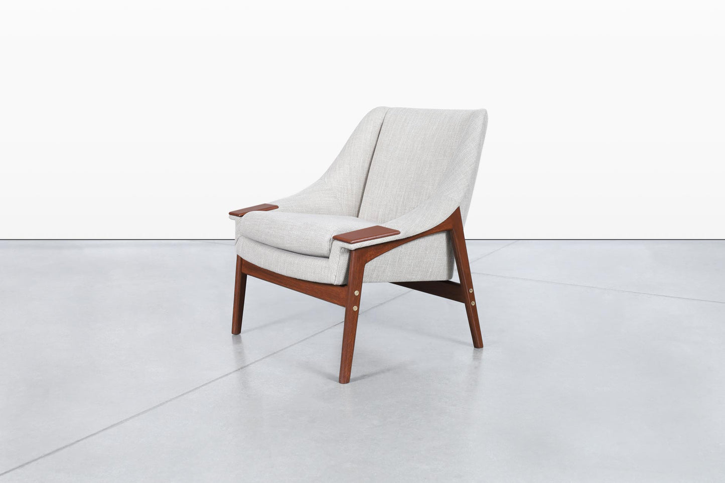 Swedish Walnut Armchair Attributed to Folke Ohlsson