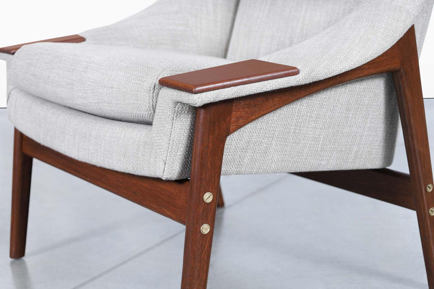 Swedish Walnut Armchair Attributed to Folke Ohlsson