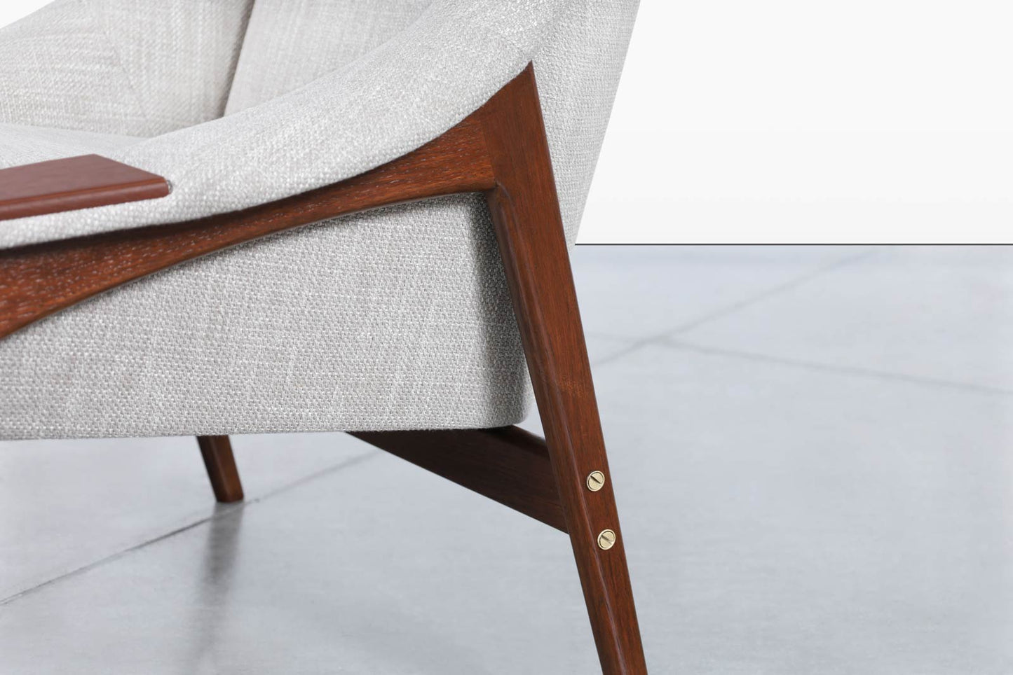 Swedish Walnut Armchair Attributed to Folke Ohlsson