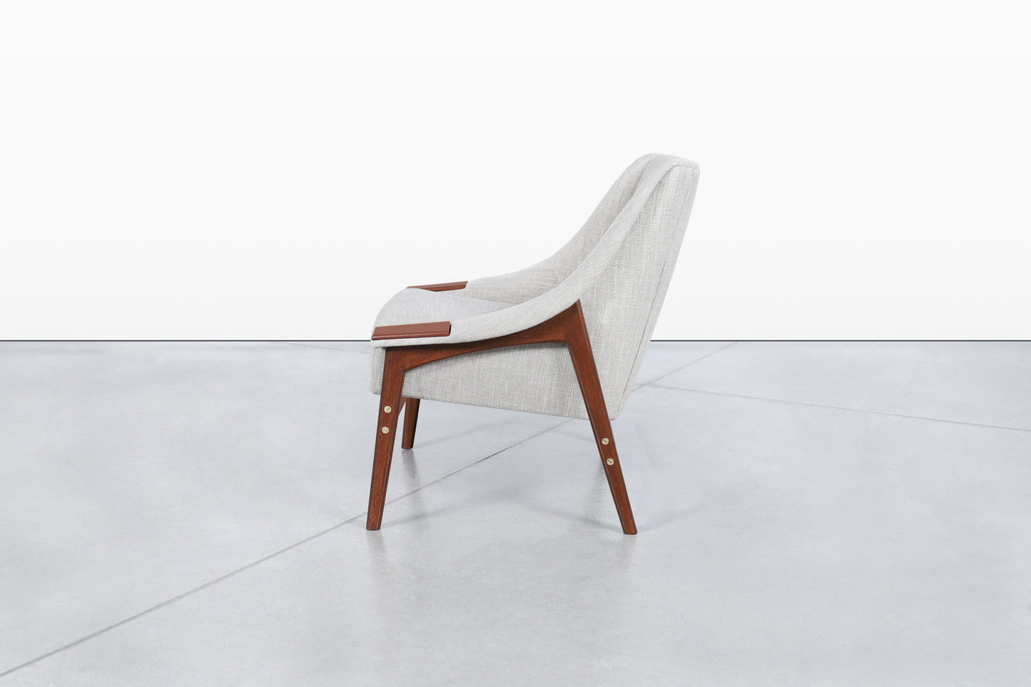 Swedish Walnut Armchair Attributed to Folke Ohlsson