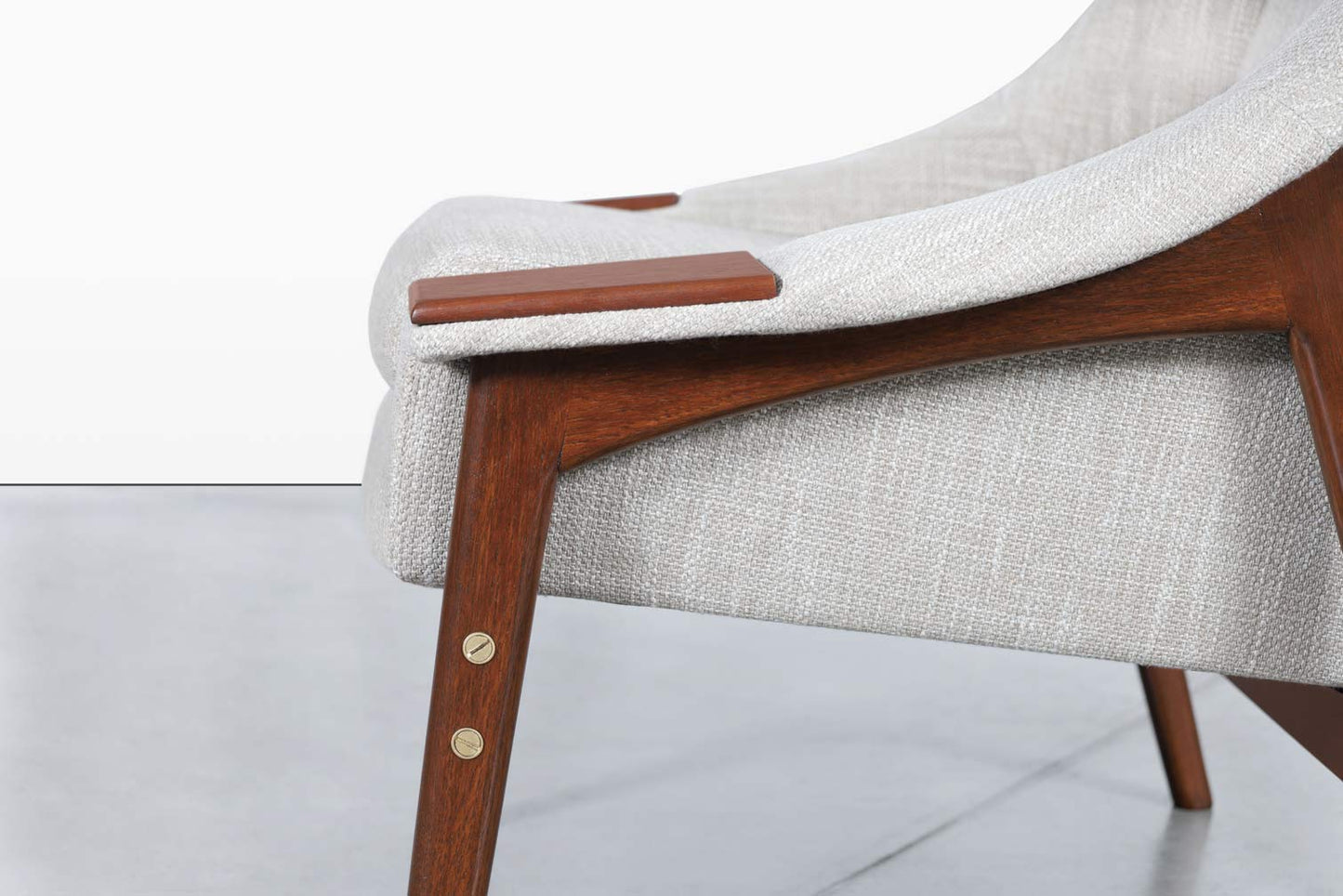 Swedish Walnut Armchair Attributed to Folke Ohlsson