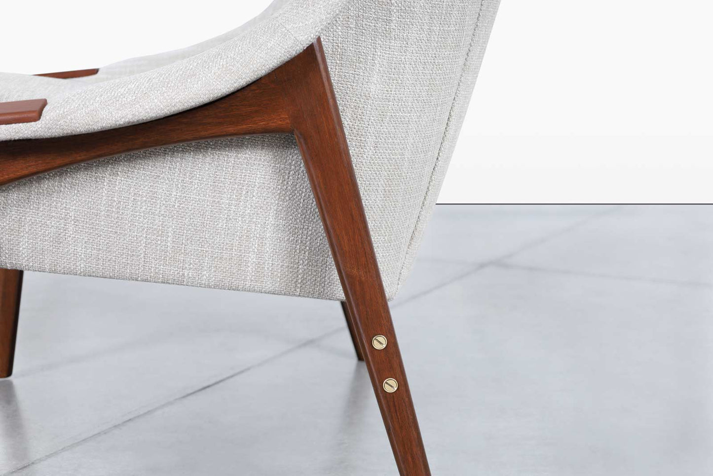 Swedish Walnut Armchair Attributed to Folke Ohlsson