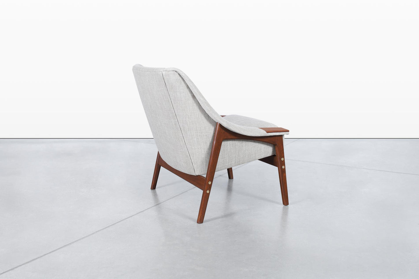 Swedish Walnut Armchair Attributed to Folke Ohlsson