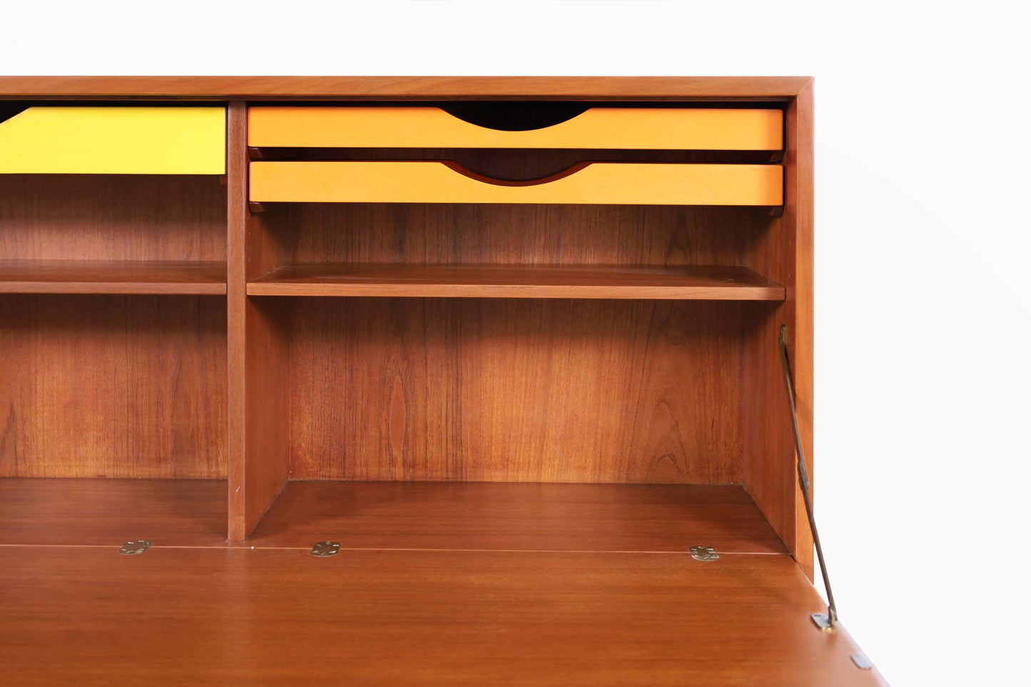 Swedish Two-Piece Teak Cabinet or Secretary Desk by Børge Mogensen