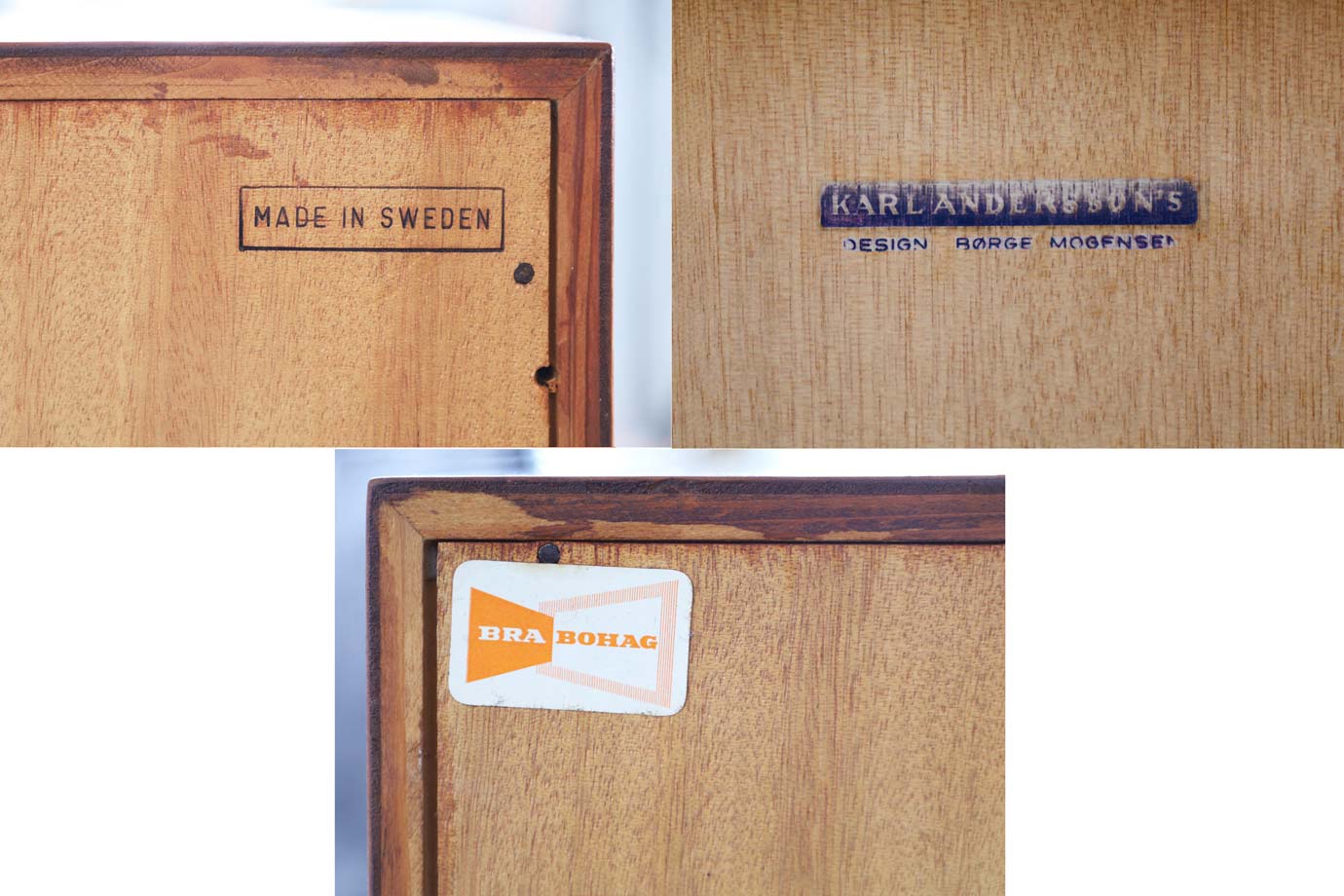 Swedish Two-Piece Teak Cabinet or Secretary Desk by Børge Mogensen