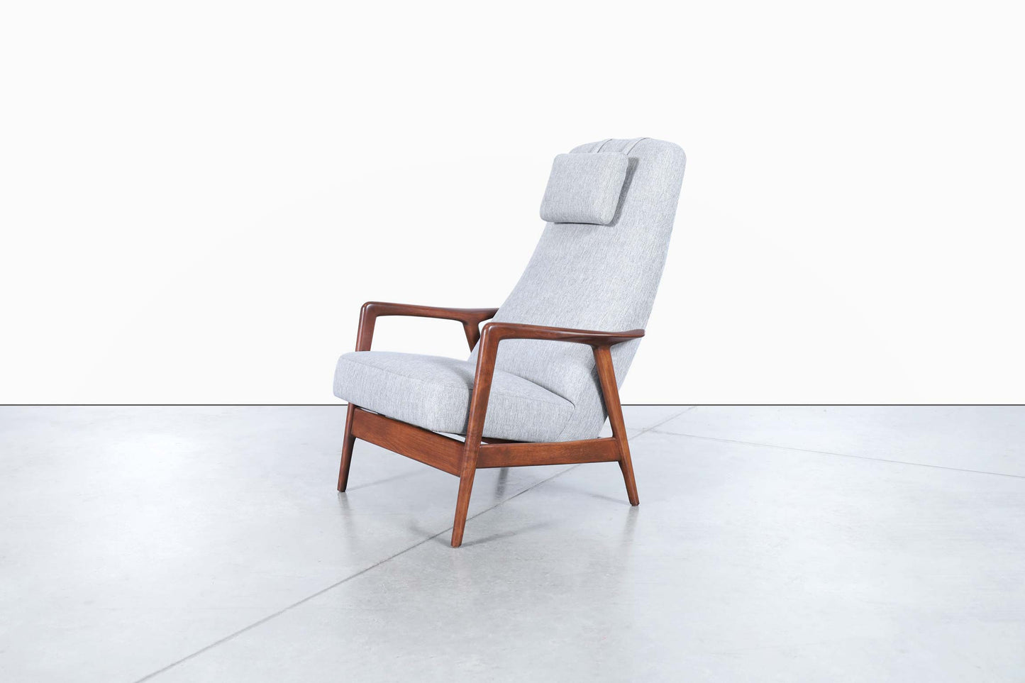 Swedish Walnut Recliner Chair by Alf Svensson for Dux