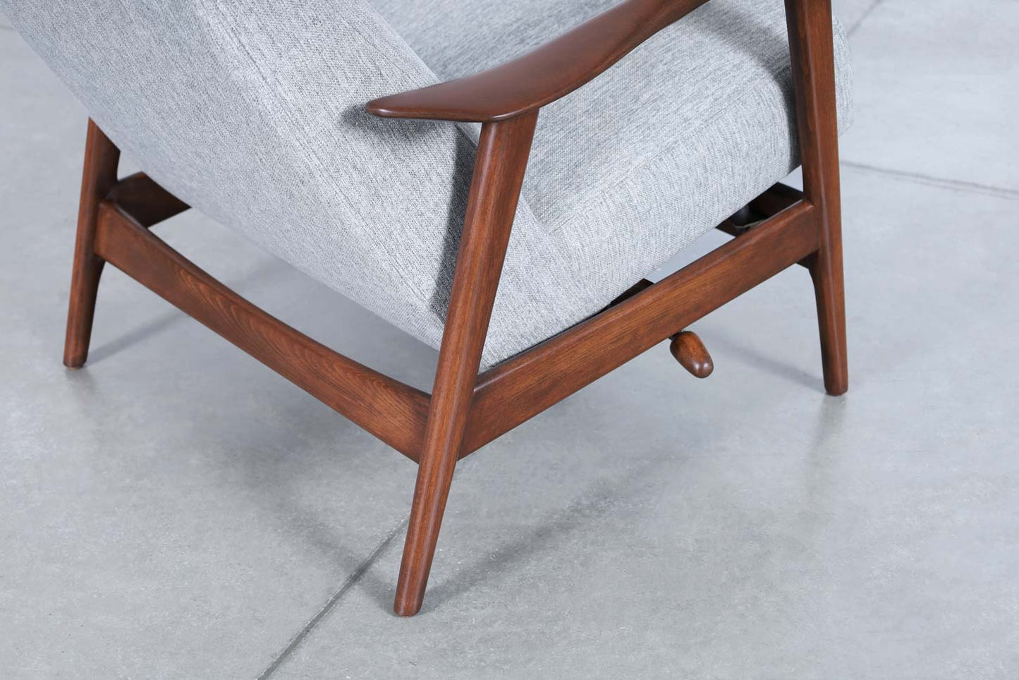 Swedish Walnut Recliner Chair by Alf Svensson for Dux