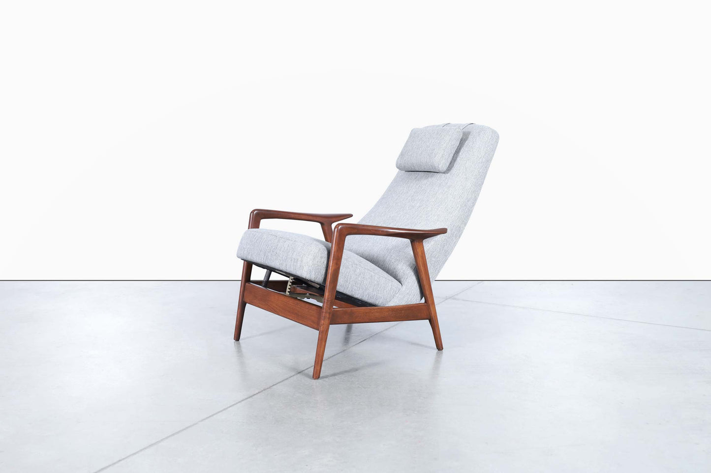 Swedish Walnut Recliner Chair by Alf Svensson for Dux