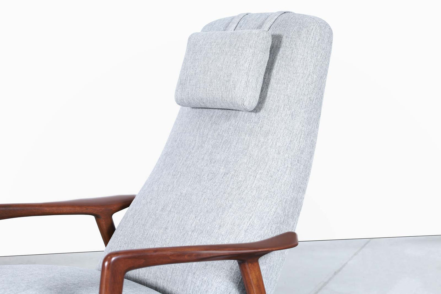 Swedish Walnut Recliner Chair by Alf Svensson for Dux